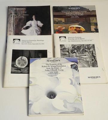 Sotheby's Auction Catalogs Lot of 5, O'Keeffe,  American Paintings