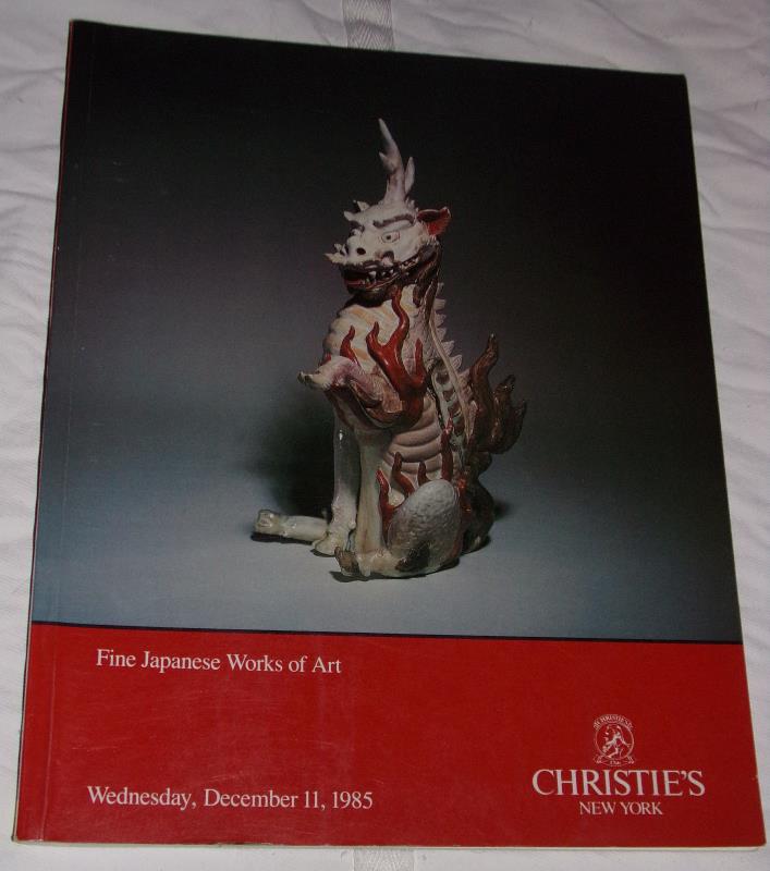 Fine Japanese  Works of Art Christie's NY Auction Catalog Dec 11 1985 Pictures