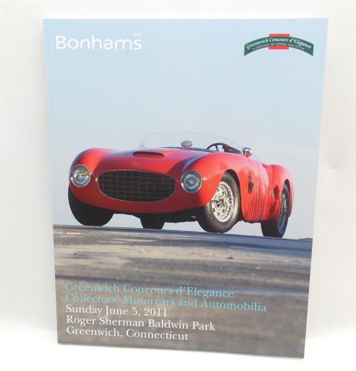 BONHAMS Automobile Car Auction Catalog Concours D'Elegance Greenwich 2011