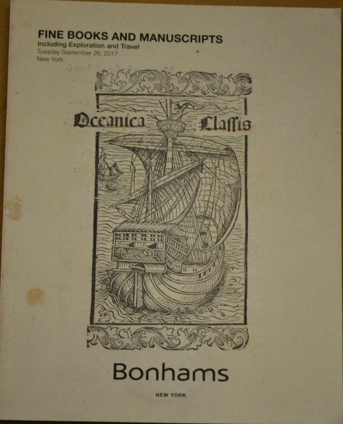 BONHAMS Fine Books and Manuscripts 9/26/17