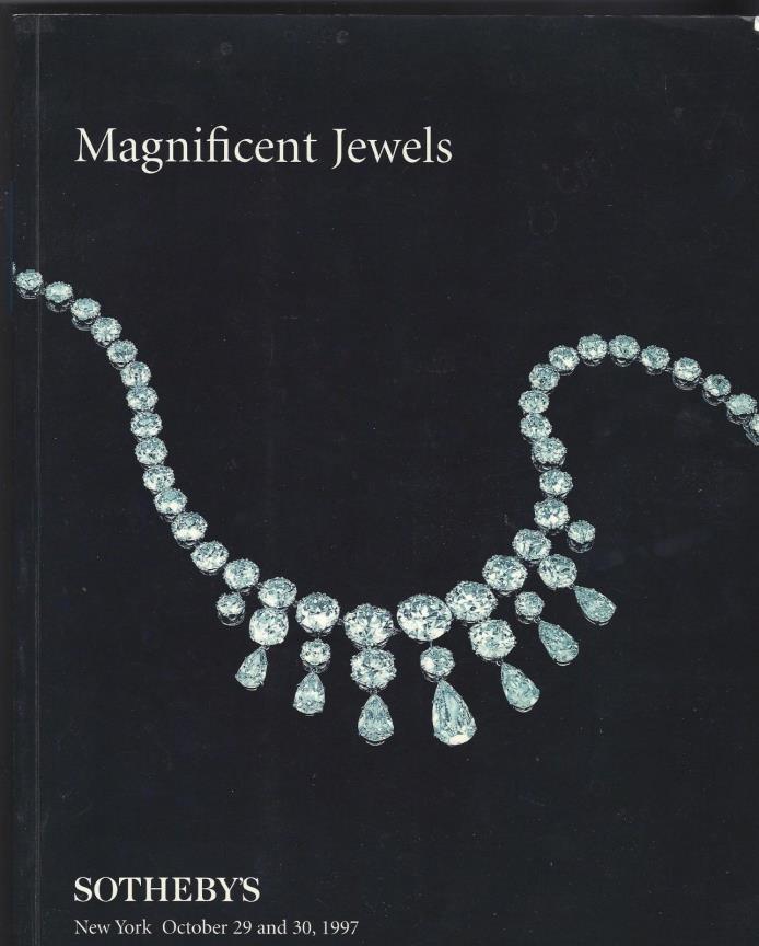 Sotheby's Magnificent Jewels Catalog October 29 30, 1997 & Auction Results