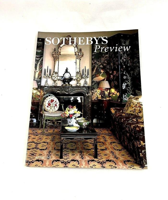 SOTHEBY'S PREVIEW FINE ARTS CATALOG - APRIL 1999