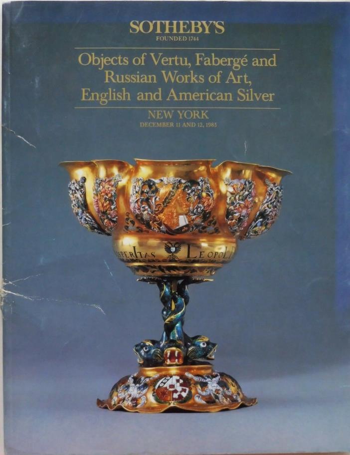 Sotheby's Vertu-Faberge-Russian Objects/Work-English/American Silver 12.11-12.85
