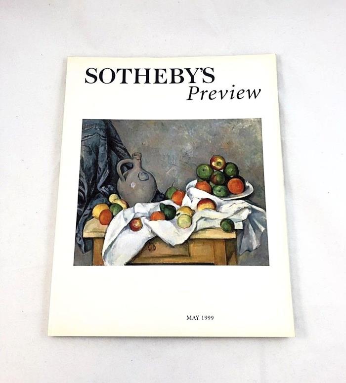 SOTHEBY'S PREVIEW FINE ARTS CATALOG - MAY 1999