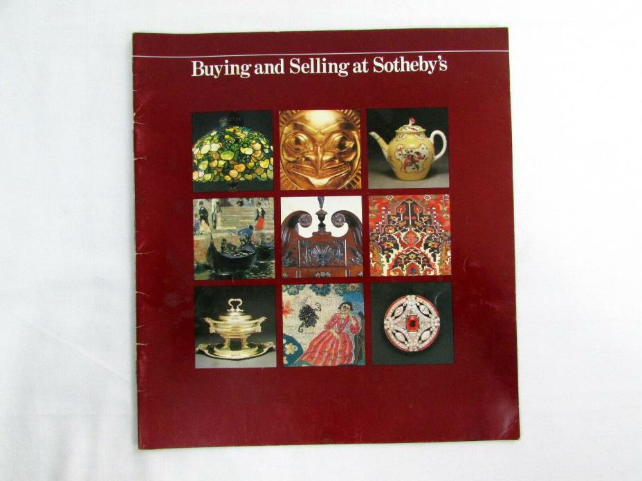 Buying and Selling at Sotheby's Auction House Info Flyer Booklet 1983