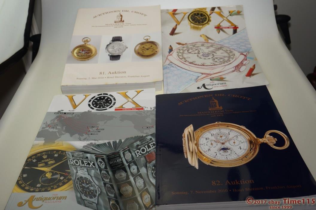 Free ship Dr CROTT ROLEX WATCHES Auction Catalog Patek Phillippe & VOX  2007-10