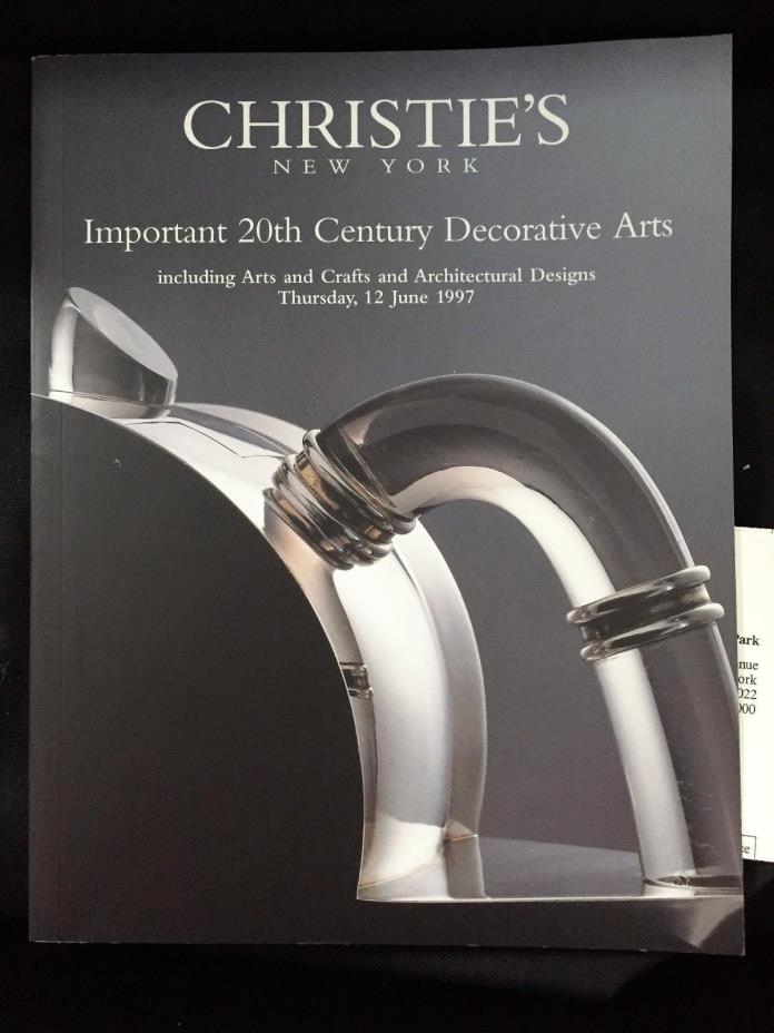 Christie's NY June 1997 Auction Catalog 20th C. Decorative Arts Lalique,Tiffany