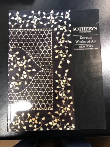 Sotheby's New York Korean Works of Art Dec 2 1992 Nice Full Color