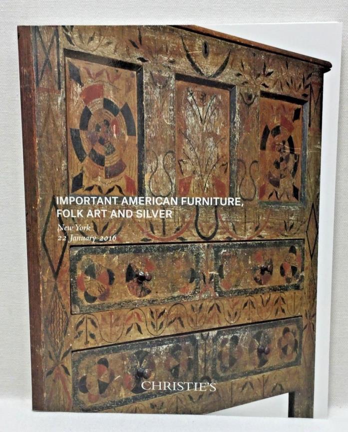 CHRISTIE'S Auction Catalog Important American Furniture Art Silver NY Jan 2016