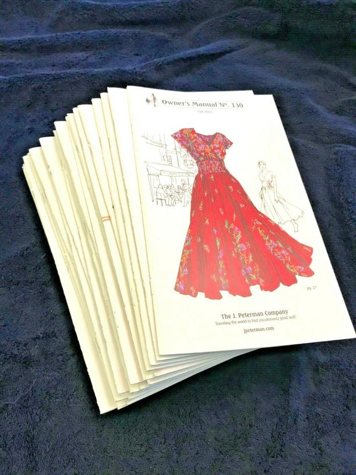 The J Peterman Company Fashion Catalog Owners Manuals lot of 22