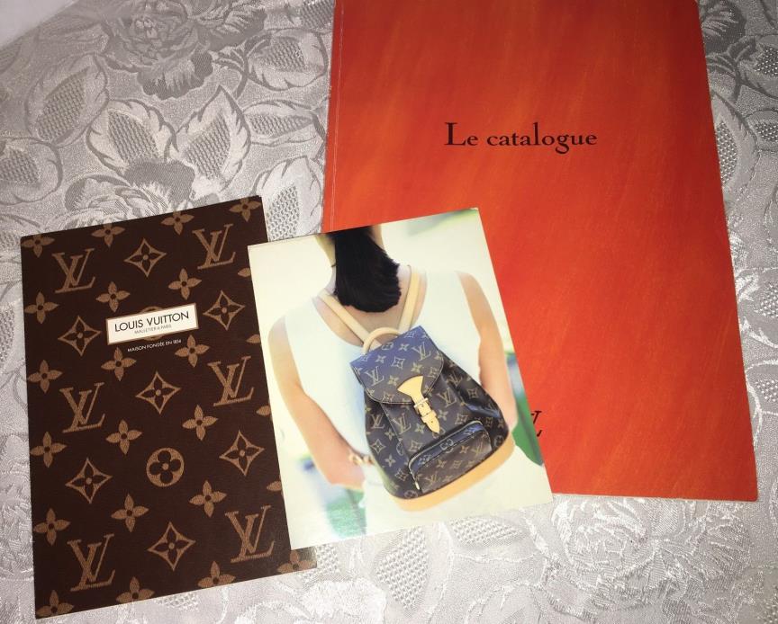 Vtg Vuitton Catalog 1997 Brochure & Post Card Purses Bags Business Paris France