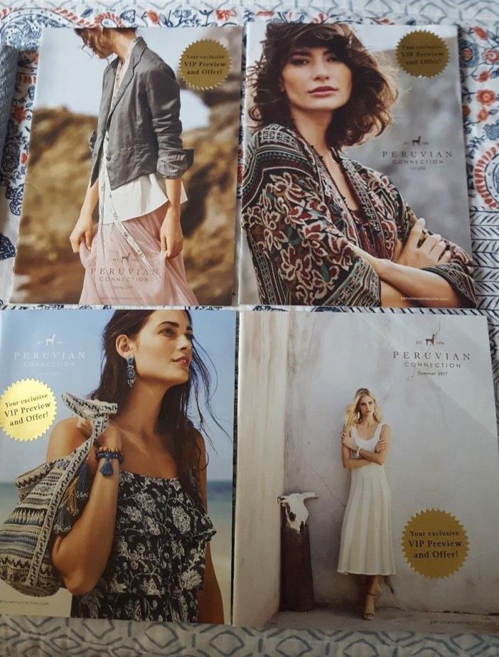 Lot of 4 Peruvian Connection catalog catalogue Spring Summer Fall 2017 2018