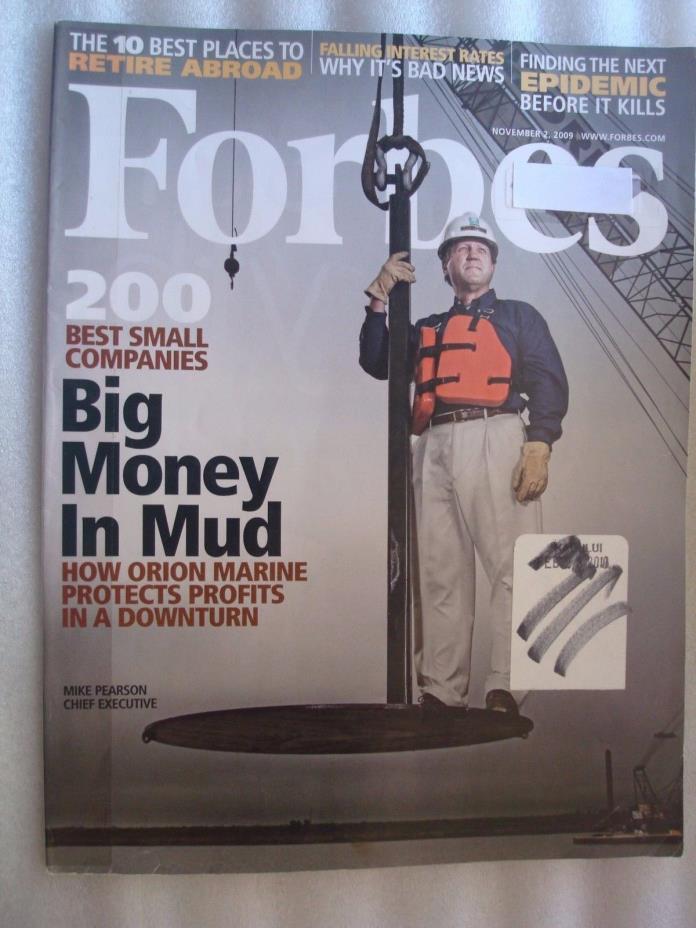 Forbes Magazine Nov 2, 2009: Orion Marine, 200 Best, Ships Anywhere Today!