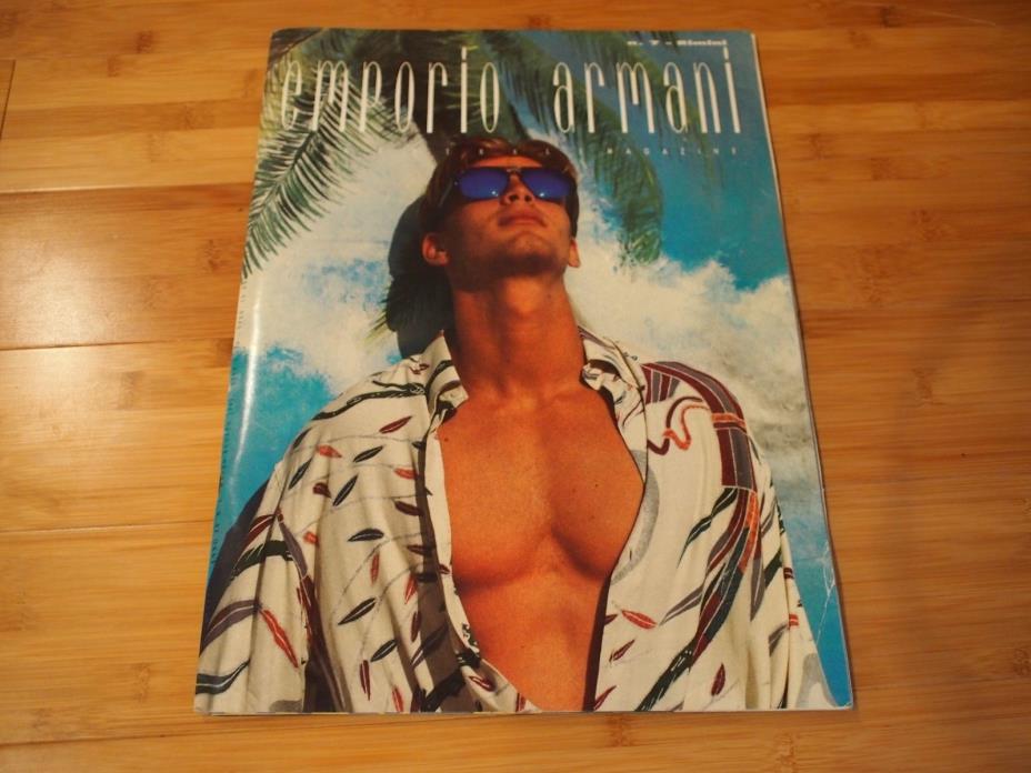 RARE Vintage EMPORIO ARMANI 1992 Magazine #7 CATALOG Fashion SCARCE Large format