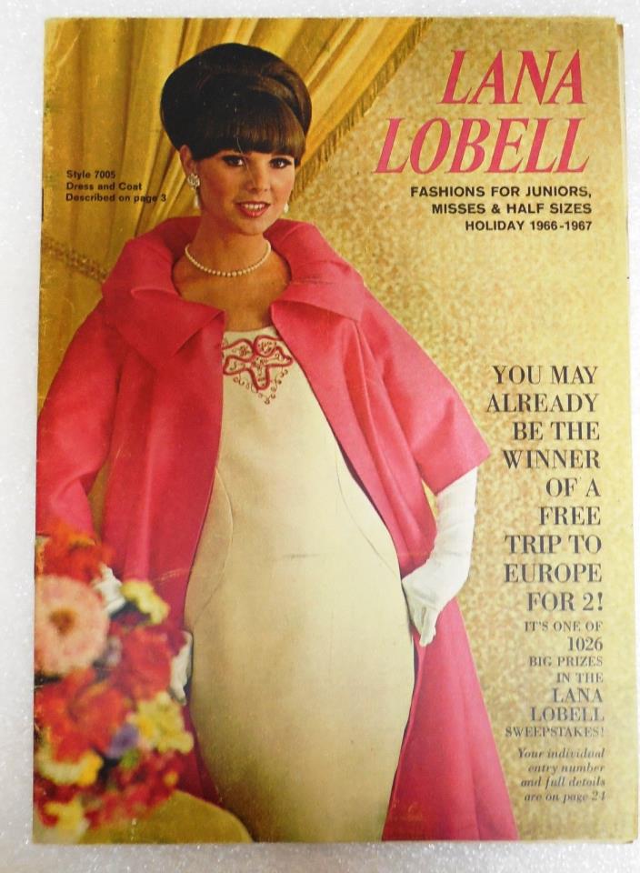 Lana Lobell Vintage Fashion Catalog Holiday 1966-1967