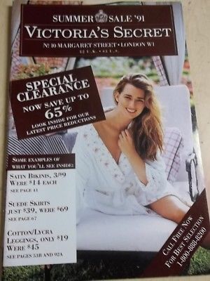 Victoria's Secret Summer Sale 1991 No.10 Margaret st. London W1 Jill Goodacre