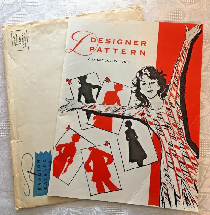 Vtg 1970s Designer Pattern Catalog Diane Von Furstenberg Wrap Dress Couture