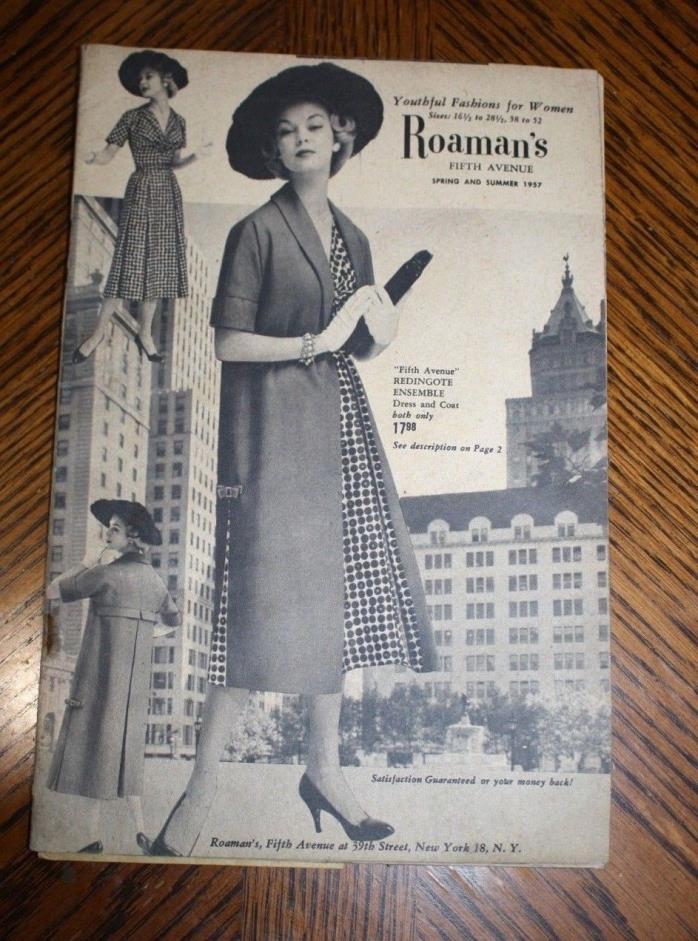 Roaman's 1957 Spring Summer Vintage Mail Catalog Women's Fashion Dress Lingerie