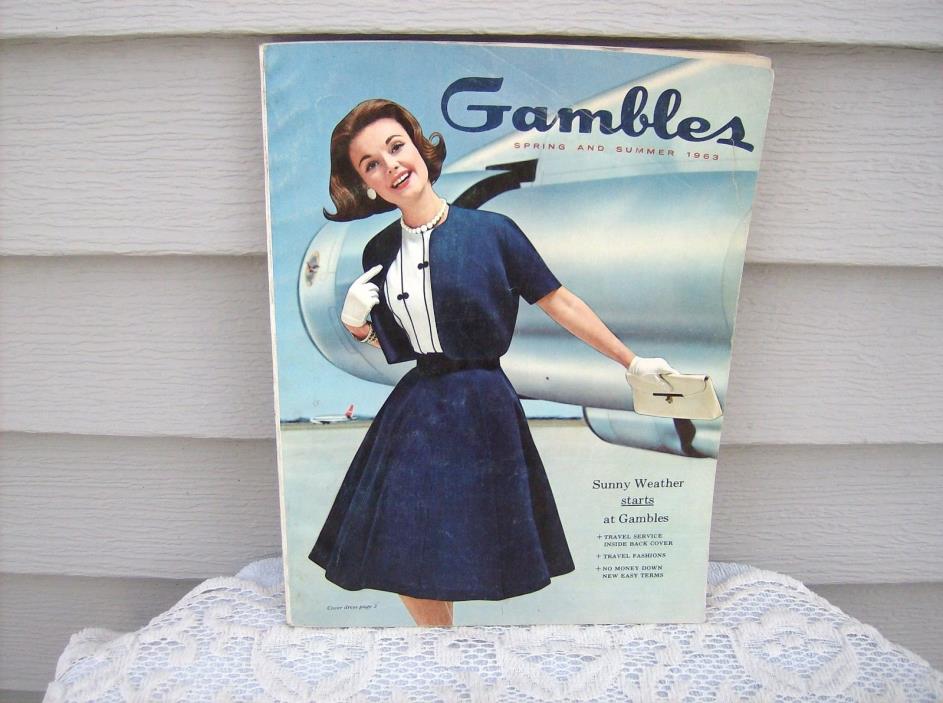 Vintage 1963 GAMBLES SPRING & SUMMER CATALOG 324 Pg Fashions Sporting Goods