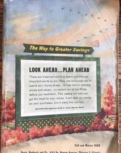 Vtg 1950 SEARS ROEBUCK and Co. Fall and Winter Store Catalog~Fashion Toys Tools