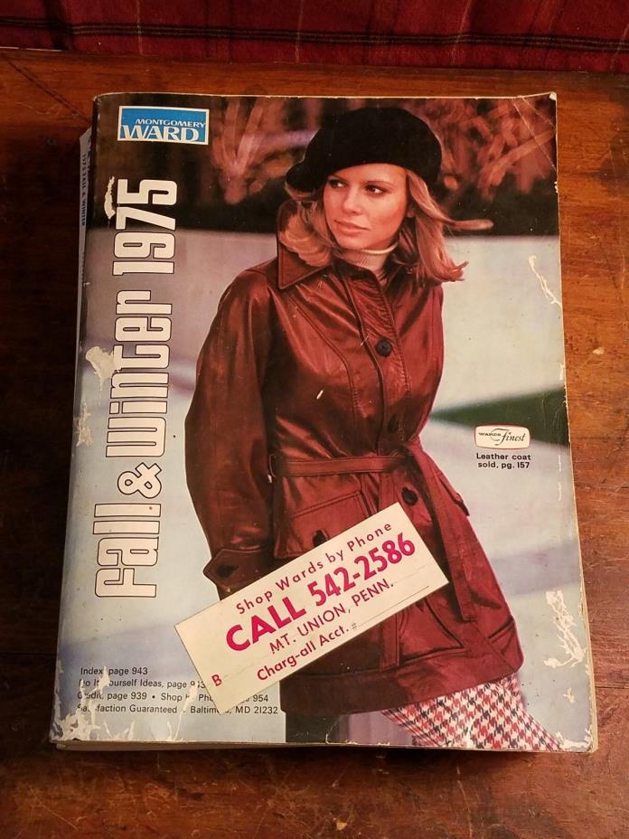 Vintage 1975 Montgomery Ward Fall Winter Catalog,Department Store,Fashion,Tools