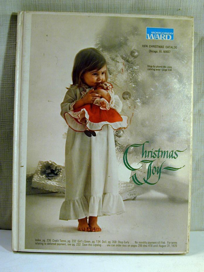 RARE 1974 Hardcover Montgomery Ward Christmas Catalog Store Copy