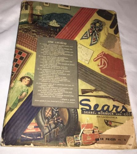 Vintage Sears Roebuck Catalog 1934 Philadelphia