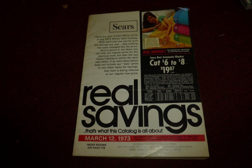 Sears Winter Sale 1973 catalog home/clothing/shoes/Real Savings/vintage