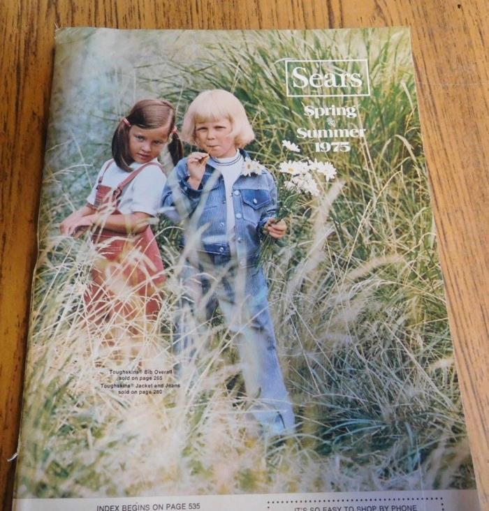 VTG 1975 Sears SPRING & SUMMER Catalog ~ Mid-Century Modern Fashion Home Decor
