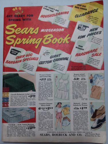 Vintage Sears Catalog 1950 Midseason Spring Book 318 pgs GOOD CONDITION