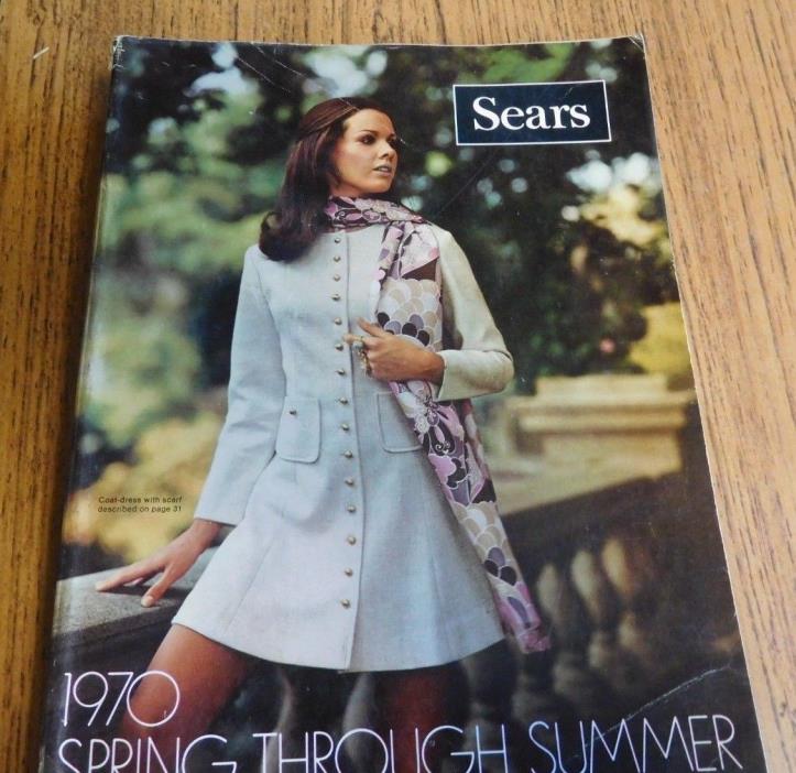 VTG 1970 Sears SPRING & SUMMER Catalog ~ Mid-Century Modern Fashion Home Decor