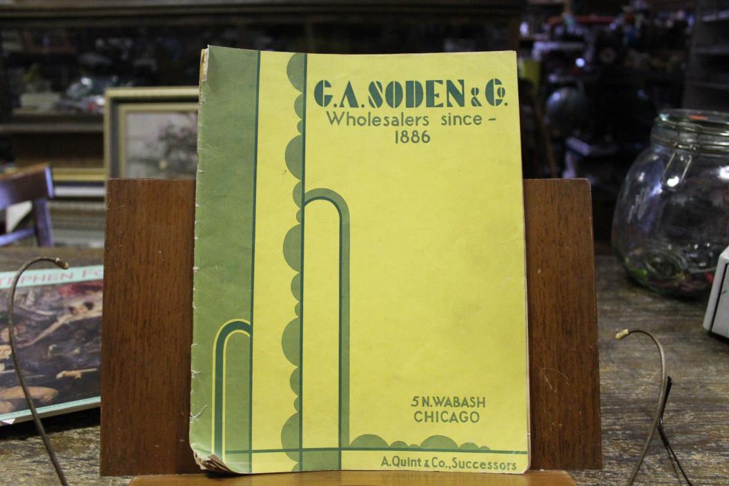 G A Soden Co Catalog 1930's Jewelry, Novelties, Lamps, Baseball, Toys, Golf