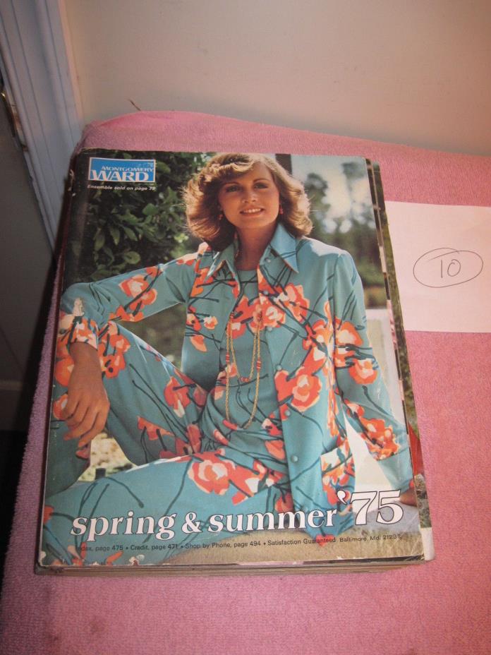 Vintage 1975 Montgomery Ward Spring Summer Catalog Old Wish Book Clothing TV's