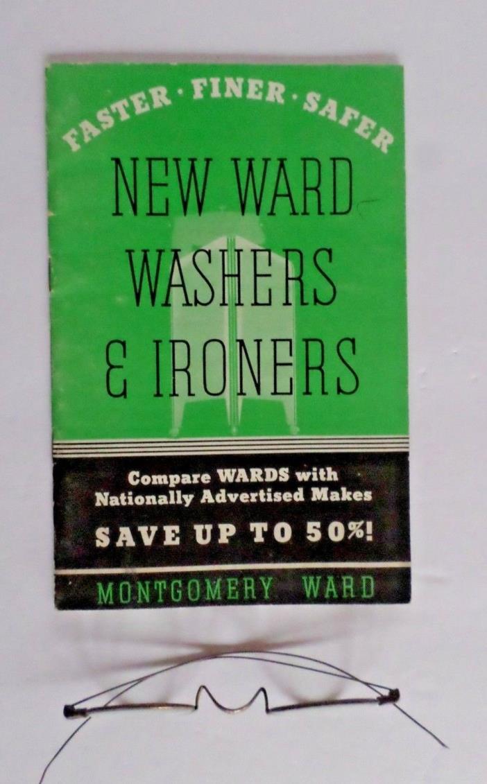 Vintage 1950's MONTGOMERY WARD New Ward Washers & Ironers Promo Brochure