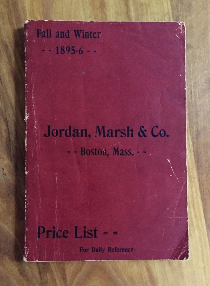 Vintage Jordan Marsh CATALOG - Fall/Winter 1895-1896