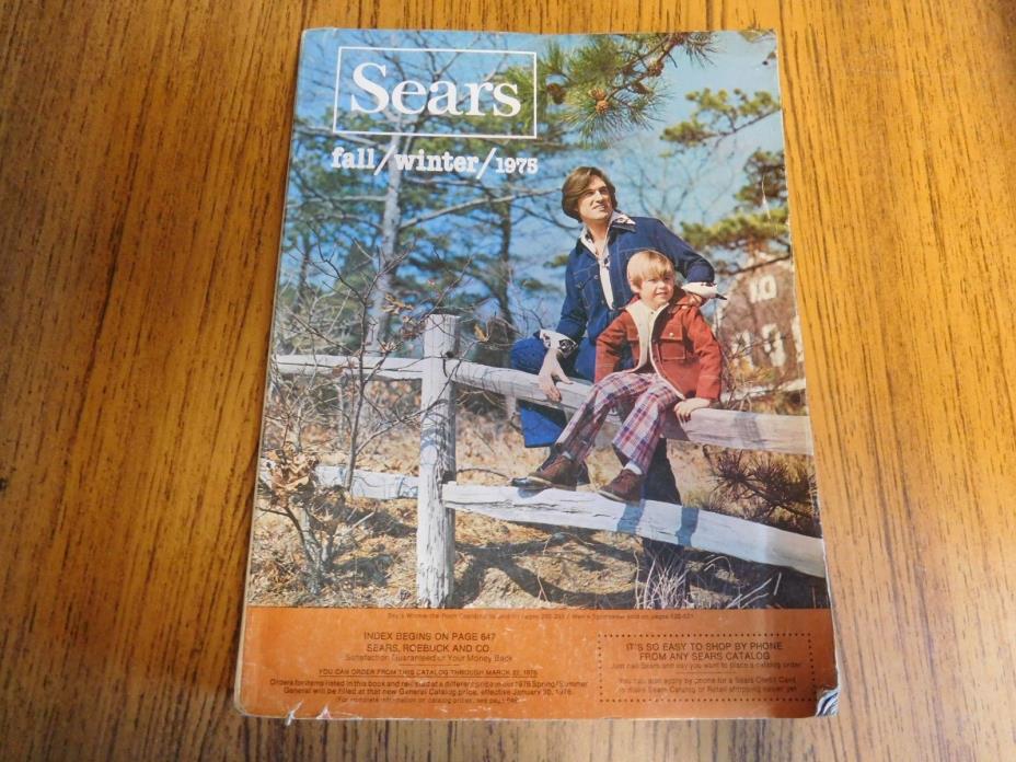 VTG 1975 Sears FALL and WINTER Catalog ~ Mid-Century Modern Fashion Home Decor