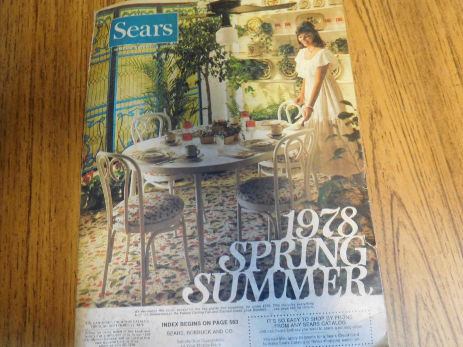 VTG 1978 Sears SPRING and SUMMER Catalog ~ Mid-Century Modern Fashion Home Decor