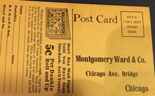 Vintage Montgomery Ward postcard