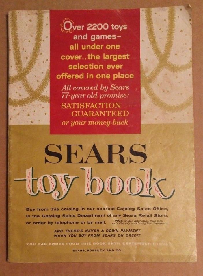 Sears Toy Book Catalog 1964, Very Good Condition