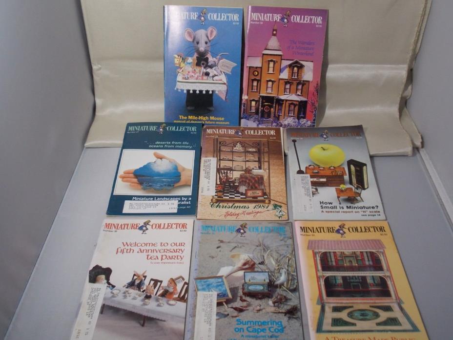 8 Miniature Collector Back Issue Catalogs /Magazines  1981-1983