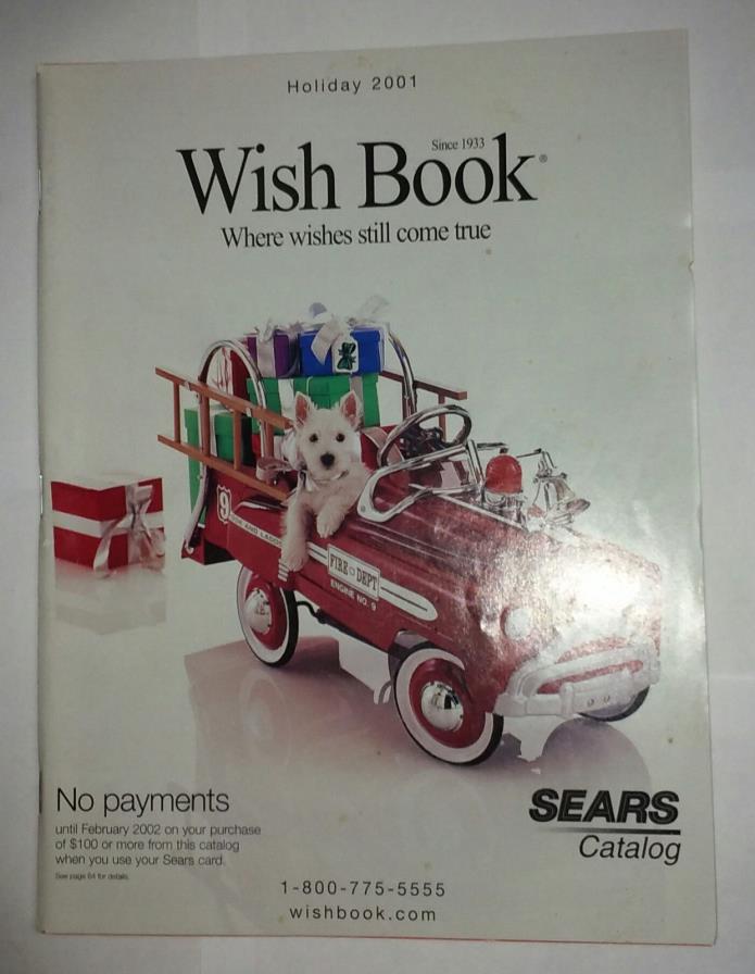 2001 SEARS WISH BOOK CHRISTMAS CATALOG TOYS DOLLS TRAINS GAMES CARS ELECTRONICS