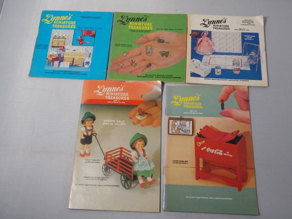 5 Lynne's Miniature Treasures Back Issue Catalogs 1980's