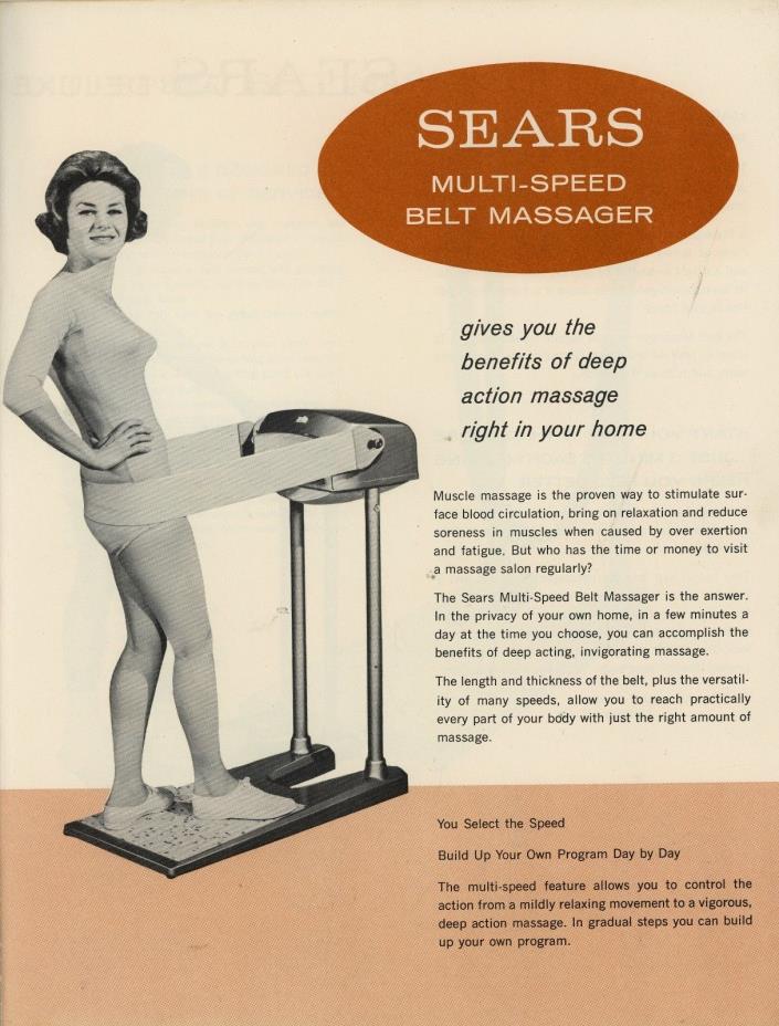 Vintage SEARS EXERCISE EQUIPMENT Brochure Advertisements Photographs Folder 1969