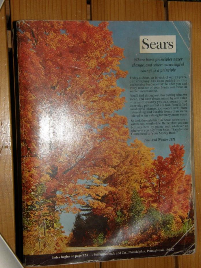Vintage Sears Catalog Fall & Winter 1971 Philadelphia, PA