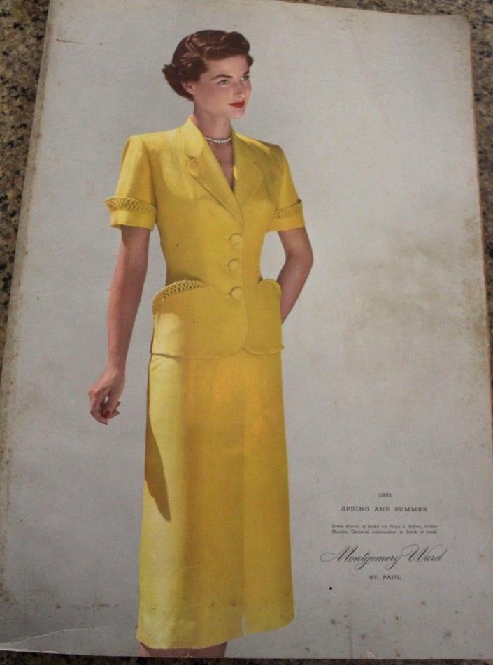 Vintage Montgomery Ward 1951 Spring & Summer Catalog Dresses Lingerie Fashion