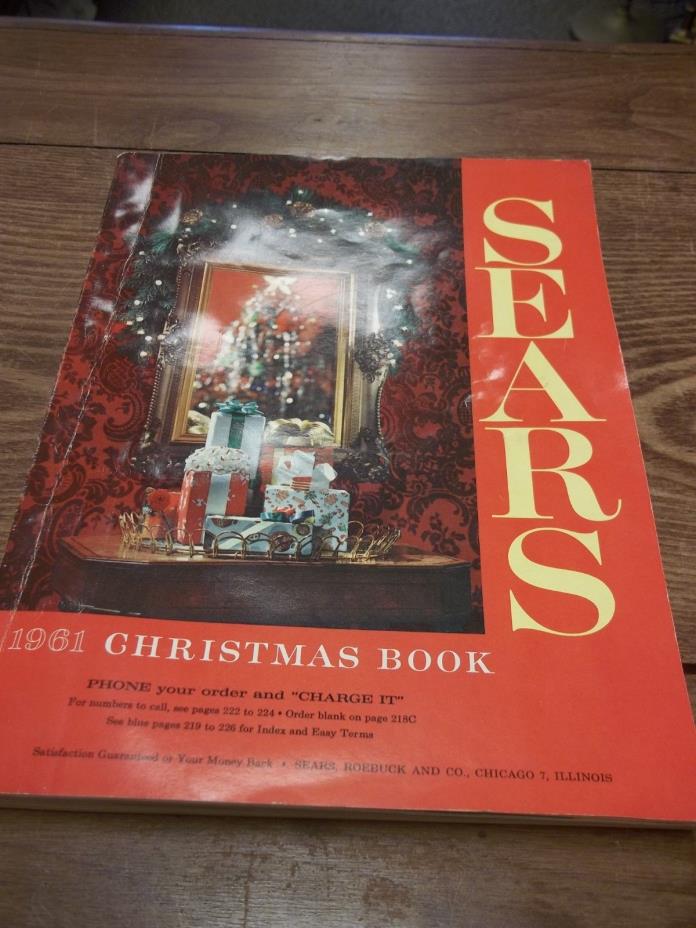 Sears CATALOG - Christmas Book, 1961 ~~ toys, Household, colored illustrations