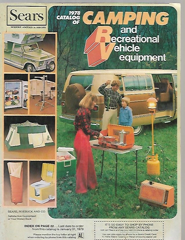 rr - SEARS 1978 CATALOG CAMPERS, RECREATIONAL VEHICLES AND CAMPING EQUIPMENT