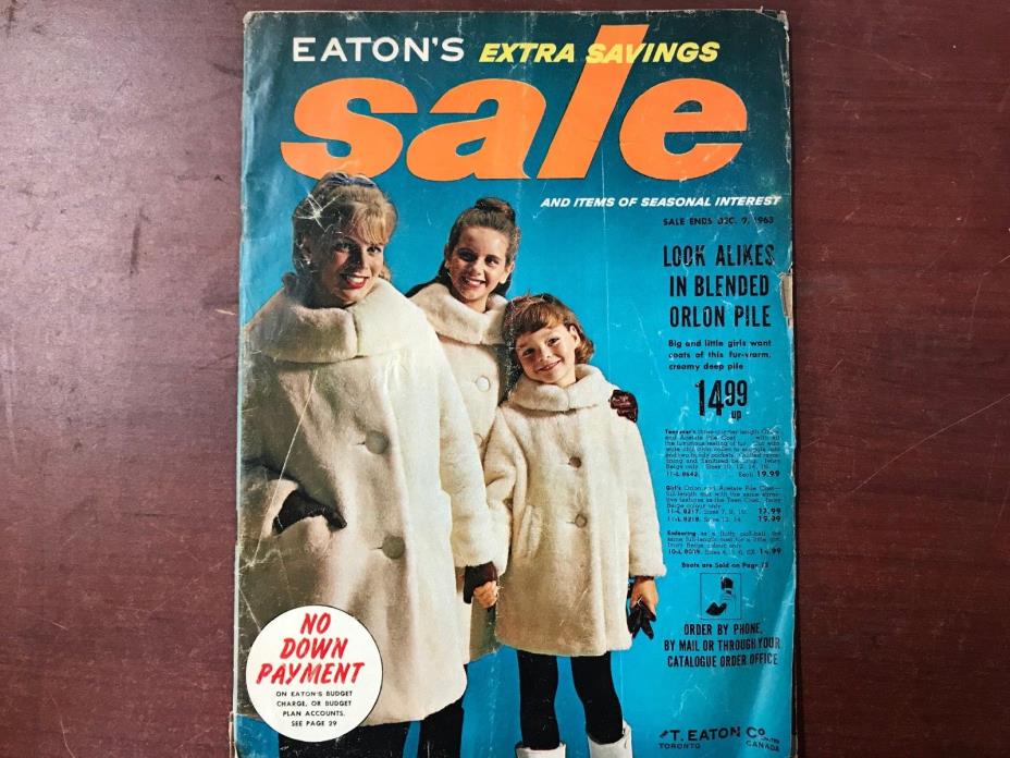 !!! EATON'S EXTRA SAVINGS SALES DECEMBER 1963 CATALOGUE !!!