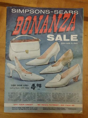 Vintage Simpsons Sears BONANZA Catalog 1963
