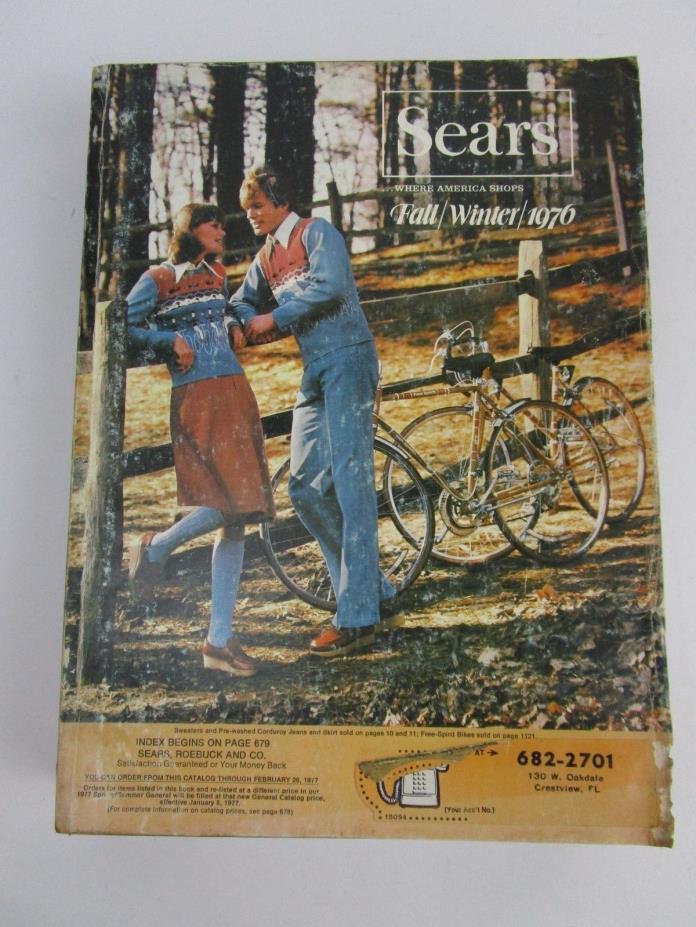 1976 Sears Vtg Catalog Gifts Shoes Clothes Tools Fashion History American Icon